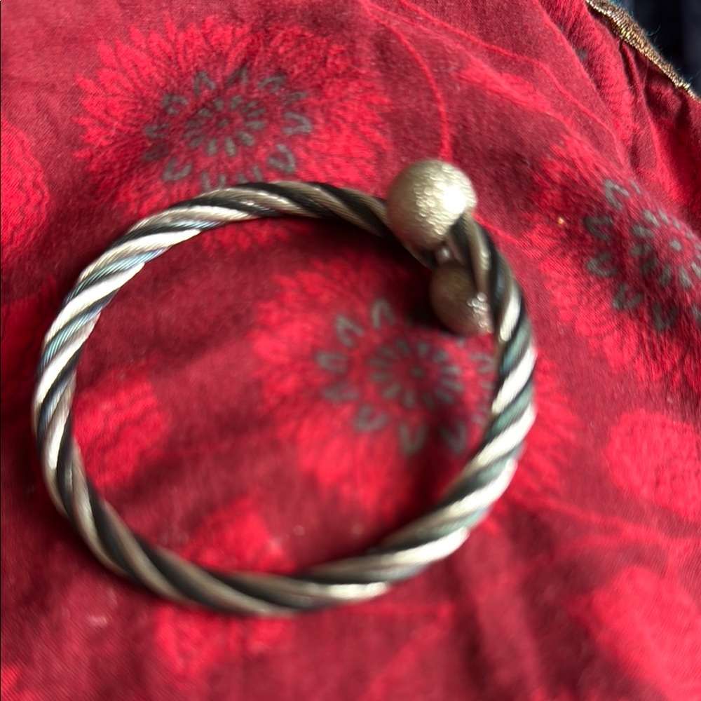 Silver Twisted Bangle Bracelet